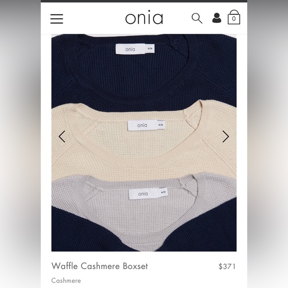 Onia men’s cashmere set - ‘Swan’ colour - Picture 3 of 6